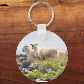 Porte-clés Conceptions originales - Moutons dans un champ (Recto)
