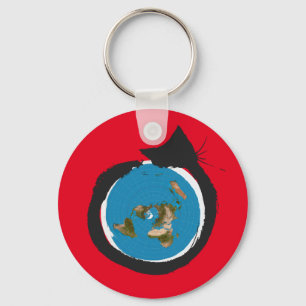 Porte-clés Conceptions plates de la terre - CLASSIQUE de