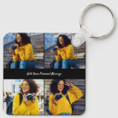 Porte-clés Concevez votre propre collection de 4 photos (Dos)