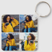 Porte-clés Concevez votre propre collection de 4 photos (Dos)