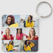 Porte-clés Concevez votre propre collection de 7 photos (Dos)