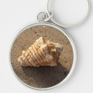 Porte-clés Conch Sea Shell Porte - clé de plage de sable