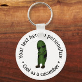 Porte-clés Concombre Cool Personnalisé (Recto)