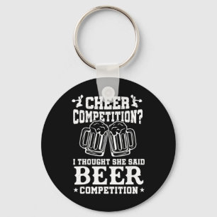 Porte-clés Concours de Cheer Bière Drôle Cheerleader Maman Pa