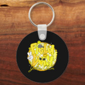 Porte-clés Concours de jeu de couleur d'équipe jaune de jour (Recto)