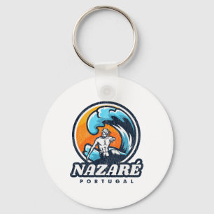 Porte-clés Concours de surf vintage Nazare Portugal S