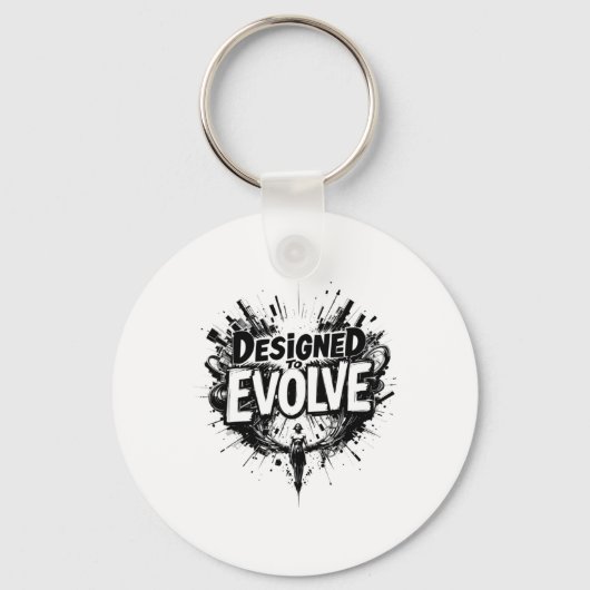 Porte-clés Conçu pour évoluer – Évolution abstraite audacieus (Recto)