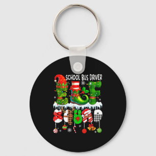 Porte-clés Conducteur de bus scolaire Elf Squad Xmas Chapeau