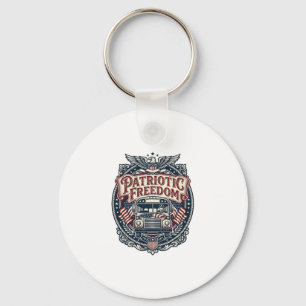 Porte-clés Conducteur de bus scolaire patriotique