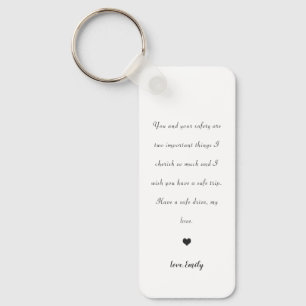 Porte-clés conduire coffre-fort mignon coeur amour arrière v