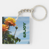 Porte-clés Conduite sécuritaire Fleur de rose oran (Dos)