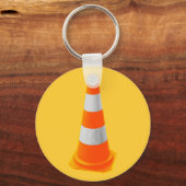 Porte-clés Cône de trafic avec des rayures grises (Recto)