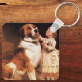 Porte-clés Confiance de Charles Burton Barber, Saint Bernard  (Verso)