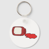 Porte-clés Confiture déversée Cute Jelly Rouge Jar (Verso)