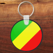 Porte-clés Congo Brazzaville qualité Cercle Drapeau (Recto)