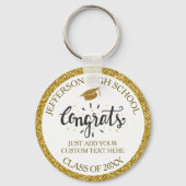 Porte-clés Congrats de graduation sur mesure Classe d'or de f (Recto)