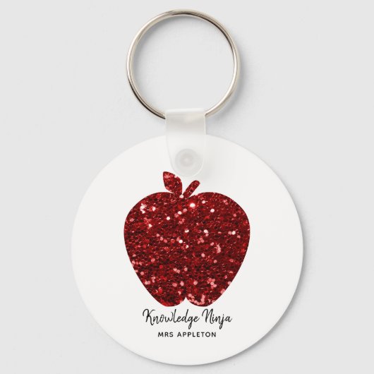 Porte-clés Connaissance Ninja Faux Parties scintillant Red Ap (Recto)