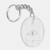 Porte-clés Connaissance secrète de l'oeil caché ésotérique gé (Devant gauche)