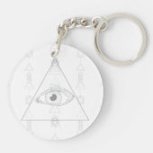 Porte-clés Connaissance secrète de l'oeil caché ésotérique gé (Dos)