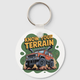 Porte-clés Connaissez Votre Terrain 4x4 Camion de Dessin Anim
