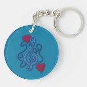 Porte-clés Connecté au Porte - clé Music Blue Note (Dos)