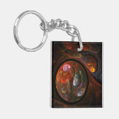 Porte-clés Connexion fluide Art Abstrait (Devant gauche)