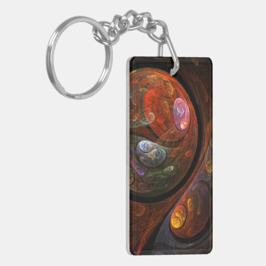 Porte-clés Connexion fluide Art Abstrait (Devant gauche)