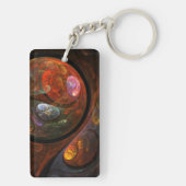 Porte-clés Connexion fluide Art Abstrait (Dos)