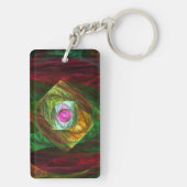 Porte-clés Connexions dynamiques Art Abstrait (Dos)