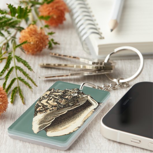 Porte-clés Conque turquoise Shell (Devant droit)