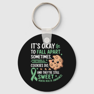 Porte-clés Conscience de santé mentale de cookie drôle