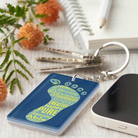 Porte-clés Conscience de syndrome de Down (Devant droit)