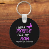 Porte-clés Conscience Je Porte Le Violet Pour Ma Mère 4 (Recto)