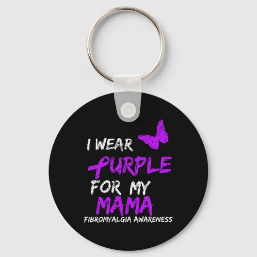 Porte-clés Conscience que je porte le violet pour ma mère (Recto)