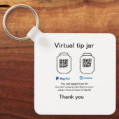 Porte-clés Conseil virtuel jar q r code argent don PayPal ven (Recto)