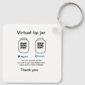 Porte-clés Conseil virtuel jar q r code argent don PayPal ven (Dos)