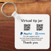 Porte-clés Conseil virtuel jar q r code argent don PayPal ven (Recto)