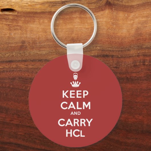 Porte-clés Conserver calme et transporter HCl (Recto)