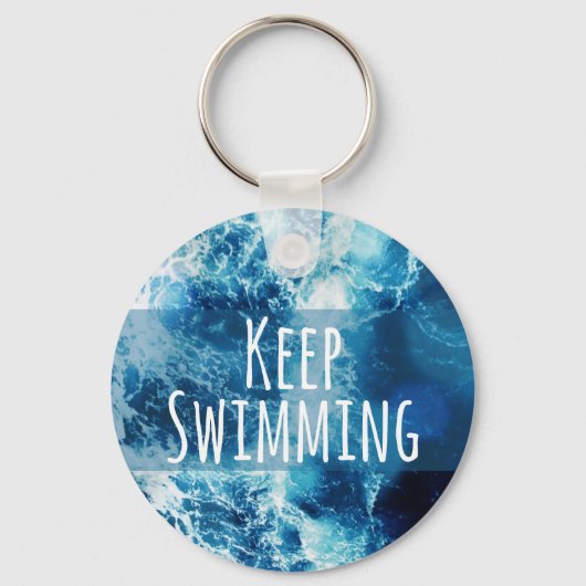 Porte-clés Conserver la nage Ocean Motivation (Recto)