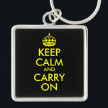 Porte-clés Conserver le calme et continuer sur Porte - clé<br><div class="desc">Créez votre propre parodie ou version de l'affiche classique "Keep Calm and Carry On".</div>