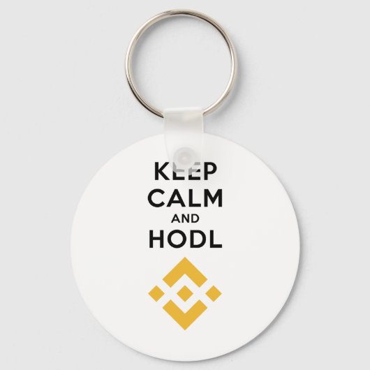 Porte-clés Conserver le calme et Hodl Binance Porte - clé (Recto)