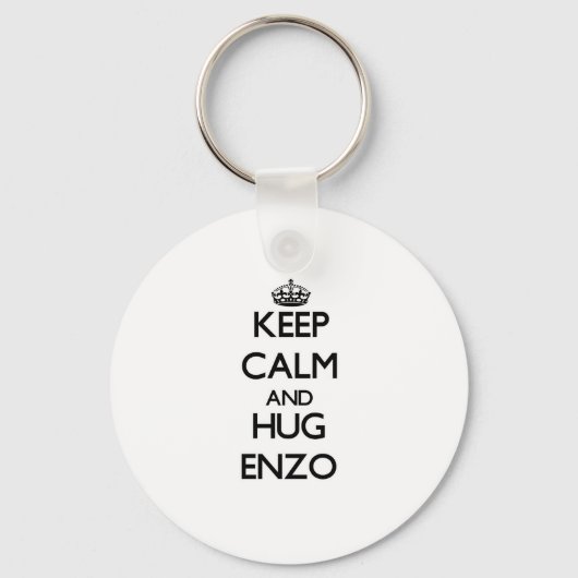 Porte-clés Conserver le calme et HUG Enzo (Recto)