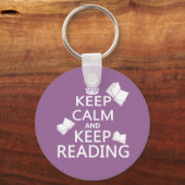 Porte-clés Conserver le calme et la lecture (Recto)