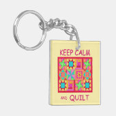 Porte-clés Conserver le calme et la surface composée à plusie (Devant gauche)