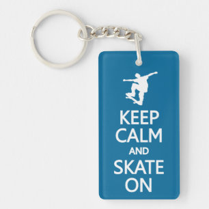 Porte-clés Conserver le calme et le patinage sur le porte - c