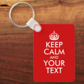 Porte-clés Conserver le calme et le texte (Recto)