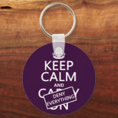 Porte-clés Conserver le calme et refuser tout - toutes les co (Recto)