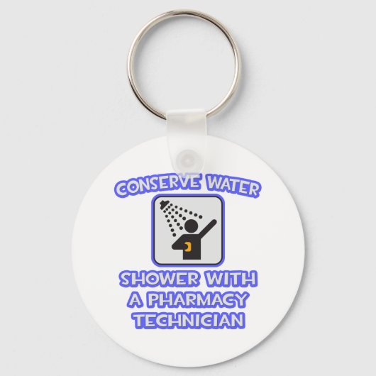 Porte-clés Conserver l'eau .. Douche Avec Technologie Pharmac (Recto)