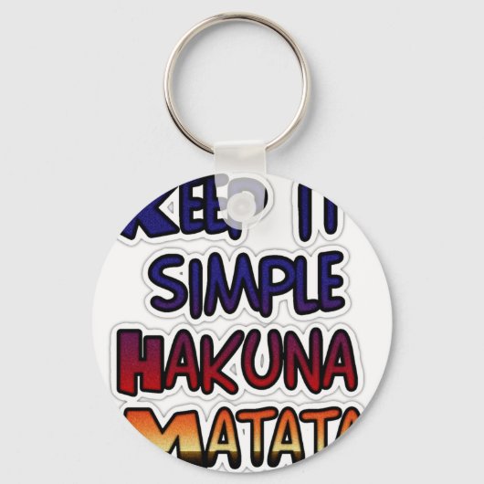 Porte-clés Conserver Simple Hakuna Matata Art Print (Recto)