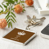 PORTE-CLÉS CONSERVEZ LE CHOCOLAT DE MANGE CALME (Côté)